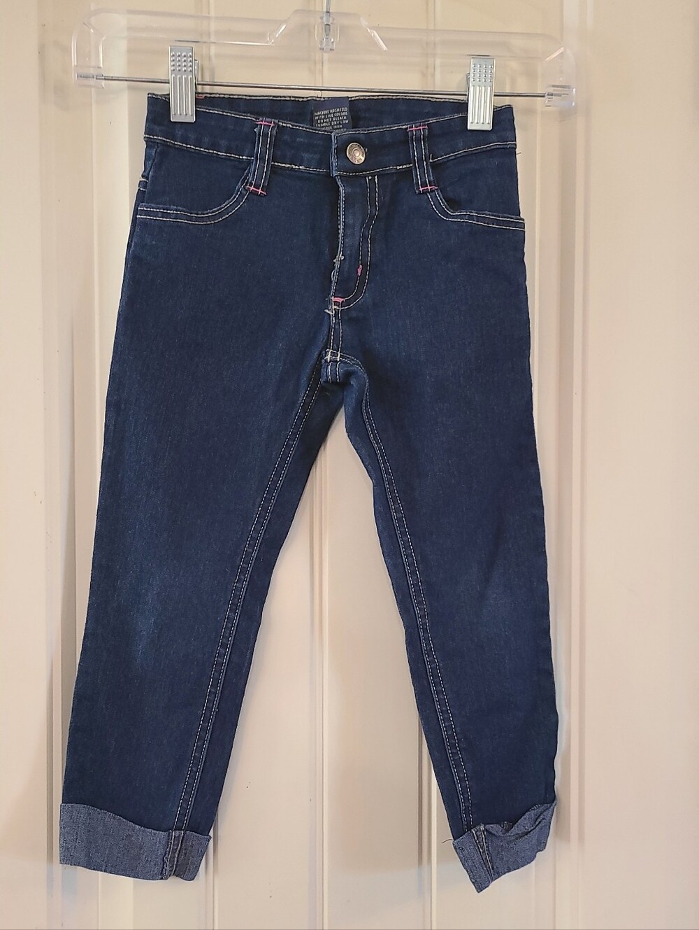 U.S. Polo Assn. Girl's Dark Blue Cuffed Jeans Size 5